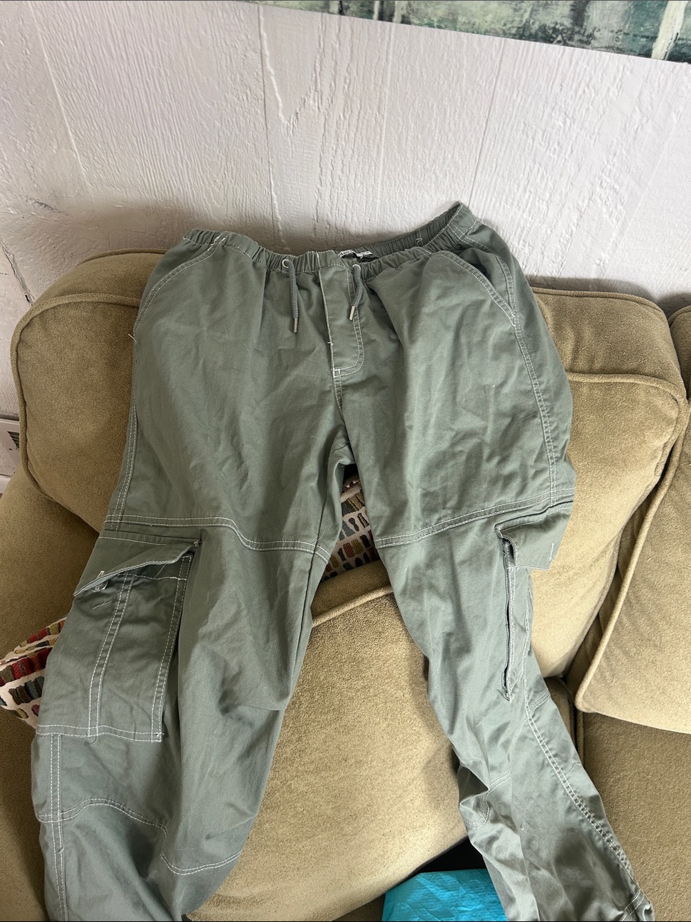 Rue21 Woman’s Light Olive Cargo Pants with Utility Pockets